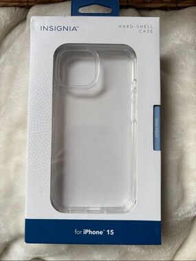 Clear Hard-Shell Case for iPhone 15 - Transparent